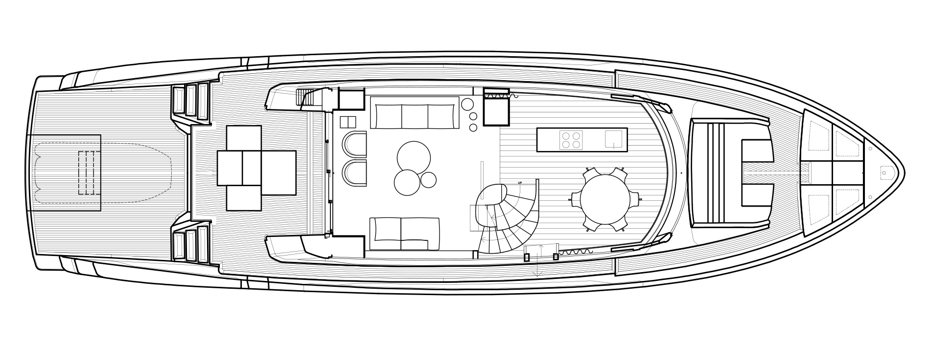 Sanlorenzo Yachts SX76 Cubierta principal Versione Lissoni