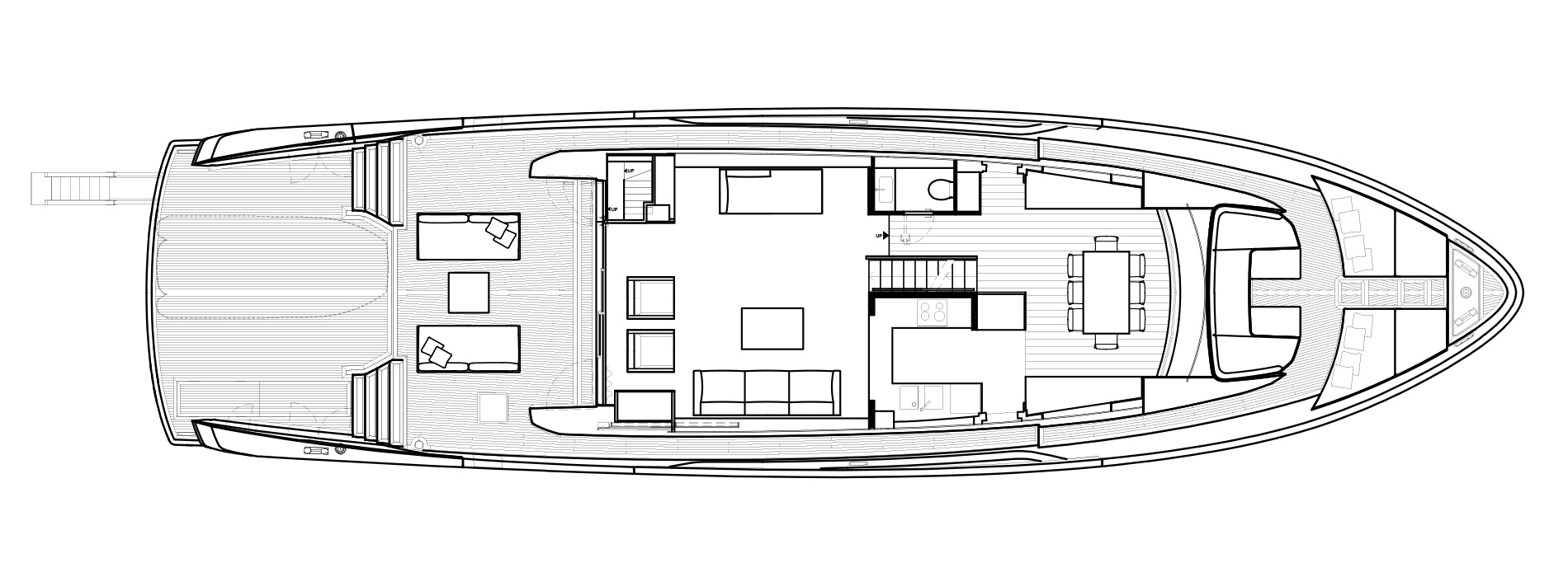 Sanlorenzo Yachts SX88 Cubierta principal Versione B open Galley
